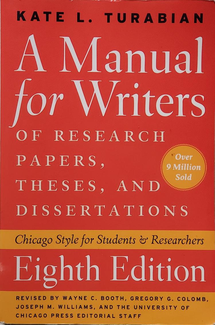 A Manual for Writers cover
